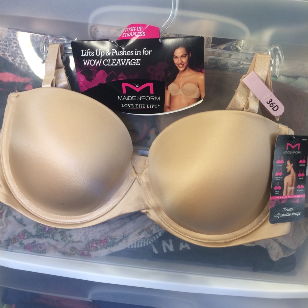 Nude 36D Convertible Push Up Bra *New*